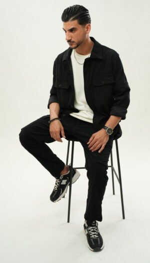 Black Giacca Corduroy